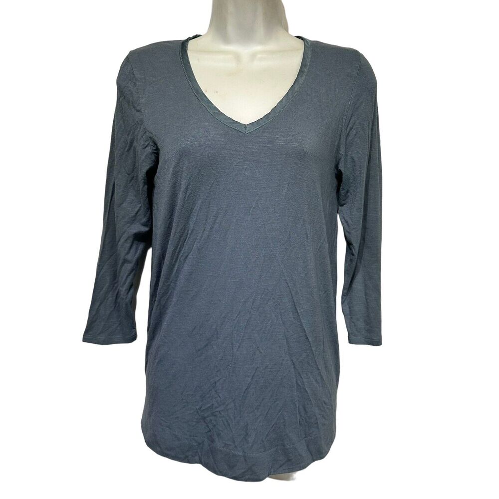 pure good anthropologie blue long sleeve blouse Size S